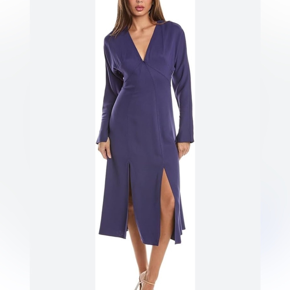 Equipment Elegant Purple Women's Midi Dress - Picture 3 of 4